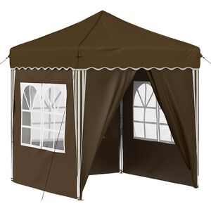 vidaXL Tente de f&ecirc;te pop-up Taupe 195 x 195 x 245 cm Tissu Oxford