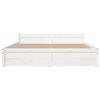 vidaXL Cadre de lit sans matelas blanc bois massif 140x190 cm