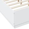 vidaXL Cadre de lit avec LED sans matelas blanc 140x190 cm