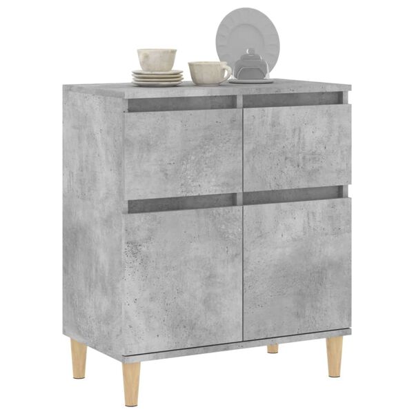 vidaXL Buffet Gris b&eacute;ton 60x35x70 cm Bois d'ing&eacute;nierie