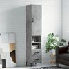 vidaXL Buffet haut Gris b&eacute;ton 34,5x34x180 cm Bois d'ing&eacute;nierie