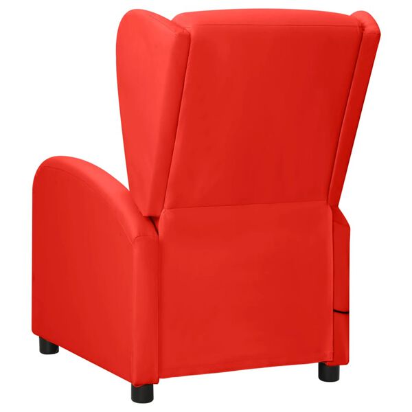 vidaXL Fauteuil de massage Rouge Similicuir
