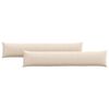 vidaXL Coussins de canapé 2 pcs Beige 200 x 40 cm tissu