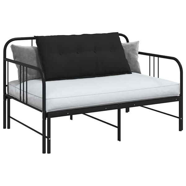 vidaXL Coussin de Dos Noir 100 x 50 cm Tissu en microfibre