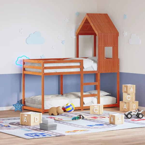 vidaXL Toit de lit pour enfants 60x99x139,5 cm bois de pin massif