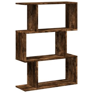 vidaXL &Eacute;tag&egrave;re s&eacute;paratrice de pi&egrave;ce &agrave; 3 niveaux ch&ecirc;ne fum&eacute; 70x24x97 cm