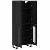 vidaXL Haut Armoire 2 pcs Ch&ecirc;ne noir 69,5 x 34 x 180 cm
