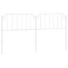 vidaXL Tête de lit métal blanc 200 cm