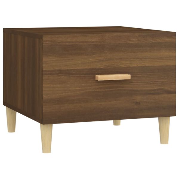 vidaXL Table basse Ch&ecirc;ne marron 50x50x40 cm Bois d'ing&eacute;nierie