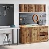vidaXL Armoires de garage 2 pcs vieux bois bois d'ing&eacute;nierie