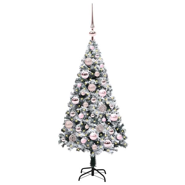 vidaXL Sapin de Noël artificiel Blanc 120 cm PVC, Acier et Plastique