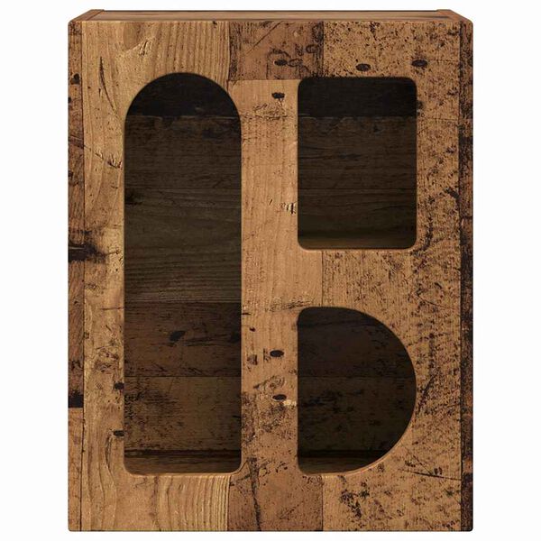 vidaXL Table de chevet Bois ancien 40 x 35 x 50 cm Bois d'ing&eacute;nierie