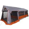 vidaXL Tente familiale Gris et orange 620 x 322 x 240 cm Polyester