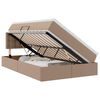 vidaXL Lit avec rangement et LED avec matelas Cappuccino 120 x 190 cm