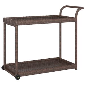 vidaXL Chariot de bar Marron 100x45x83 cm R&eacute;sine tress&eacute;e