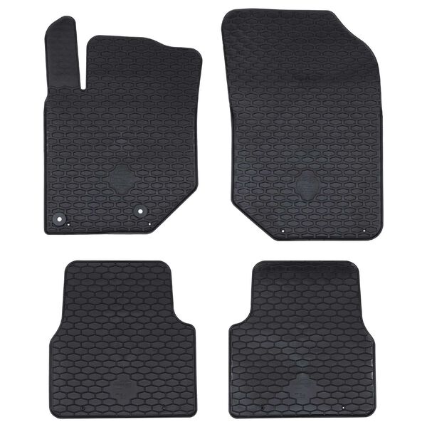 vidaXL Tapis de voiture 4 pcs Noir compatible avec C4 , C4X , 2008 TPE