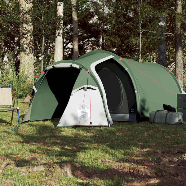 vidaXL Tente de camping tunnel 2 personnes vert imperméable