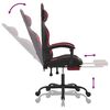 vidaXL Chaise de jeu pivotante repose-pied Noir bordeaux Similicuir