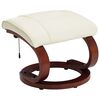 vidaXL Fauteuil de massage avec repose-pied blanc crème similicuir