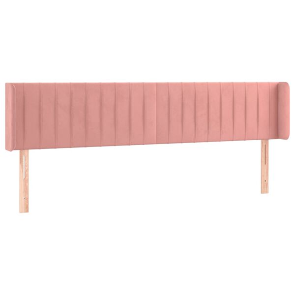 vidaXL T&ecirc;te de lit &agrave; LED Rose 183x16x78/88 cm Velours