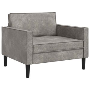 vidaXL Fauteuil XL Gris clair Simili daim