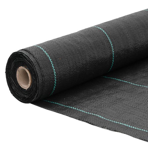 vidaXL Membrane anti-mauvaises herbes noir 1,5x200 m PP