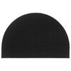vidaXL Tapis de porte noir demi-rond 60x90 cm fibre de coco touffet&eacute;