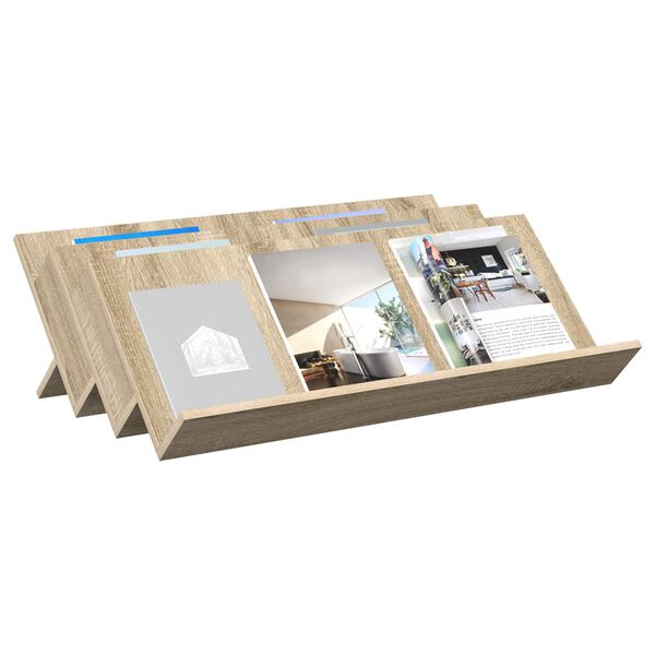 vidaXL &Eacute;tag&egrave;re &agrave; magazines avec &eacute;tag&egrave;re Ch&ecirc;ne Sonoma 90 x 53 x 28,5 cm