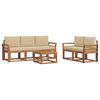 vidaXL Ensemble de canap&eacute;s d'ext&eacute;rieur 6 pcs Naturel et Beige