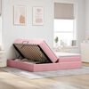 vidaXL Lit avec rangement et matelas Rose 180 x 200 cm Velours
