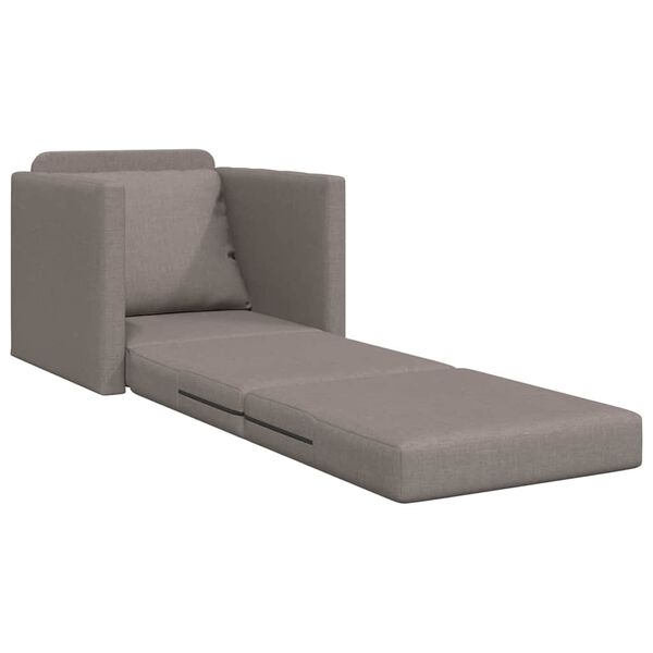 vidaXL Canapé-Lit Taupe 74 x 77 x 81 cm tissu