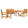vidaXL Ensemble de salle &agrave; manger pour jardin 4 pc Marron