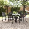 vidaXL Ensemble de salle &agrave; manger pour jardin 7 pcs Noir Aluminium