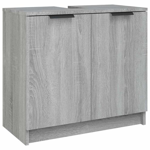 vidaXL Armoire de bain Sonoma gris 64,5x33,5x59 cm Bois d'ing&eacute;nierie