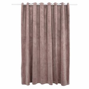 vidaXL Rideau occultant avec anneaux en m&eacute;tal Velours Rose 290x245 cm