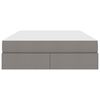 vidaXL Lit avec rangement et matelas Taupe 140 x 190 cm Polyester