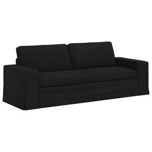 vidaXL Canap&eacute; Noir 222 x 80 x 82 cm tissu