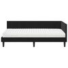 vidaXL Cadre de lit d'angle avec matelas 2 pcs Noir Velours
