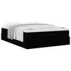 VidaXL Cadre de lit ottoman avec matelas noir 140x200 cm tissu