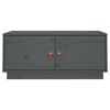 vidaXL Table basse Gris 80x50x35 cm Bois massif de pin