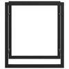 vidaXL Portant de bois de chauffage Noir mat 50x28x56 cm Acier