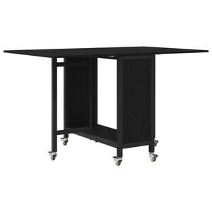 vidaXL Table &agrave; manger pliante avec roulettes 130 x 80 x 76,5 cm
