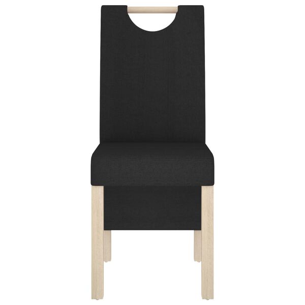 vidaXL Chaises &agrave; manger lot de 4 noir tissu