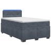 vidaXL Lit de box spring avec matelas et LED Gris fonc&eacute; 120 x 200 cm