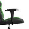 vidaXL Chaise de jeu de massage Noir et vert Similicuir