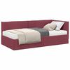 vidaXL Cadre de lit d'angle avec matelas 2 pcs Gris Velours