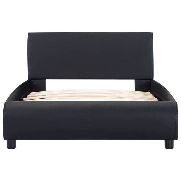 vidaXL Cadre de lit avec LED sans matelas noir 100x200 cm