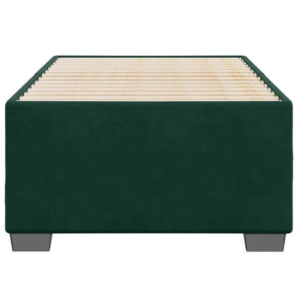 vidaXL Cadre de lit sans matelas vert fonc&eacute; 90x200 cm velours