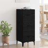 vidaXL Buffet Ch&ecirc;ne noir 34,5 x 34 x 90 cm Bois d'ing&eacute;nierie