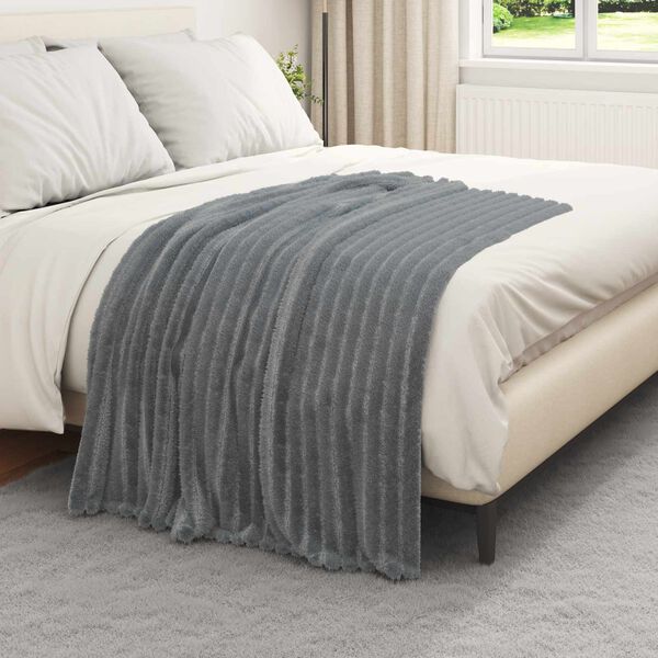 vidaXL Couvertures &agrave; jeter 6 pcs Gris fonc&eacute; 150 x 130 cm Toison